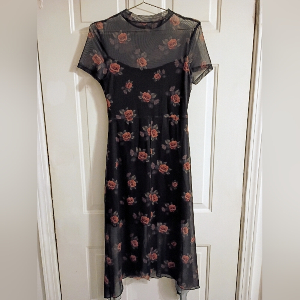 Floral Black Dress